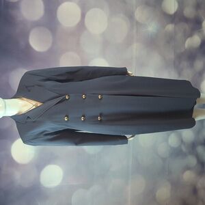 Vintage JoS. A Banks 10 Button Accent Lined Long Sleeve Wool Dress with Defects